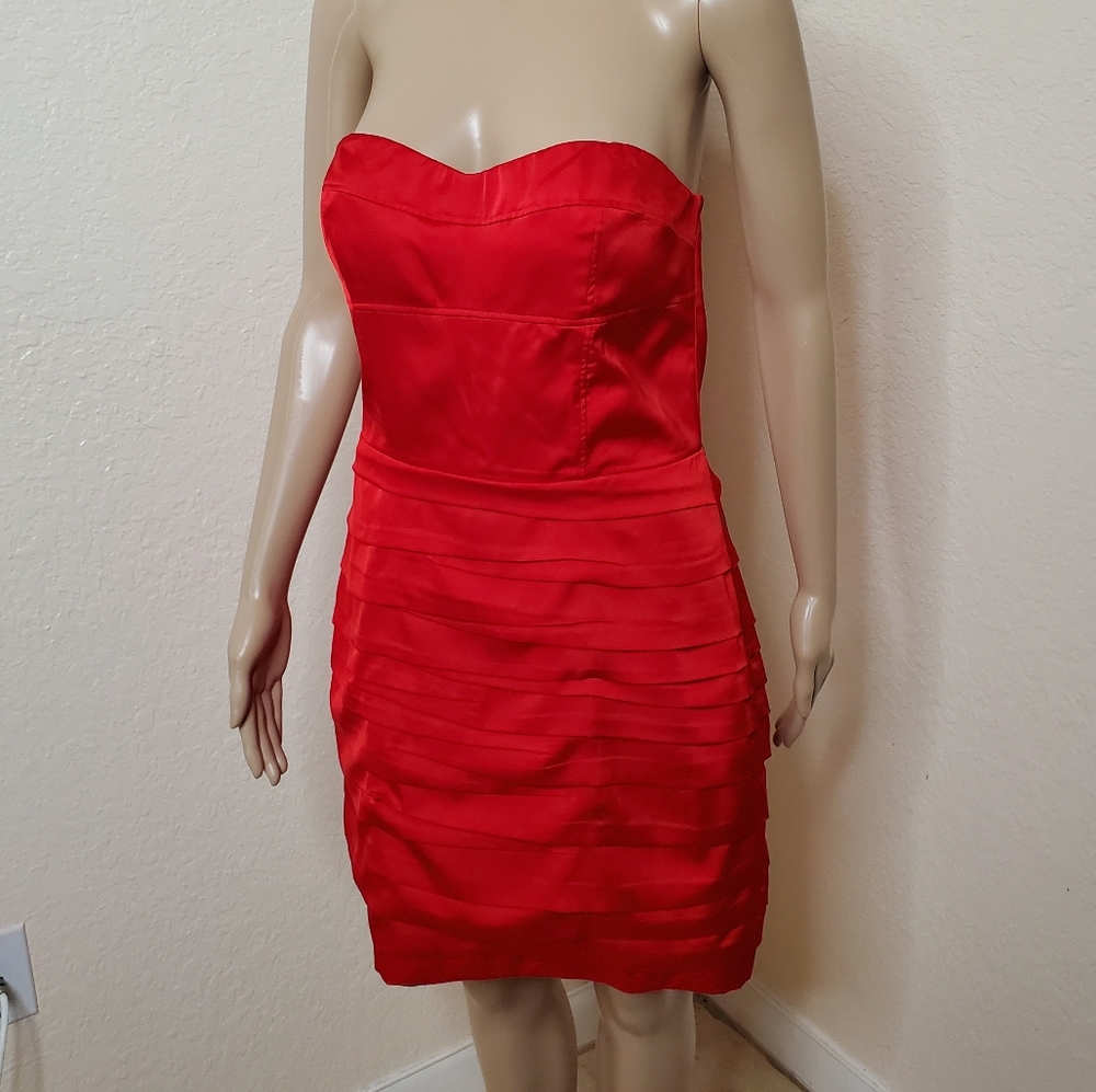 Strapless Sexy Short Red Dress - Size 10